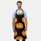 Waterverf herfstpompoenen, Halloween print Schort (Gedragen)