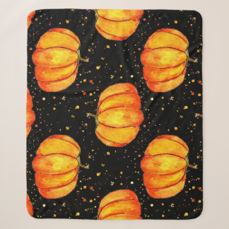 Waterverf herfstpompoenen, Halloween print Sherpa Deken