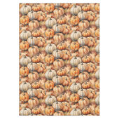 Waterverf herfstpompoenen met bladeren tafelkleed (Voorkant)