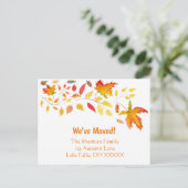 Waterverf herfstslag We hebben ons verplaatst Aankondigingskaart (Staand voorkant)