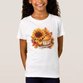 Waterverf Herfsttaart en Zonnebloem T-shirt