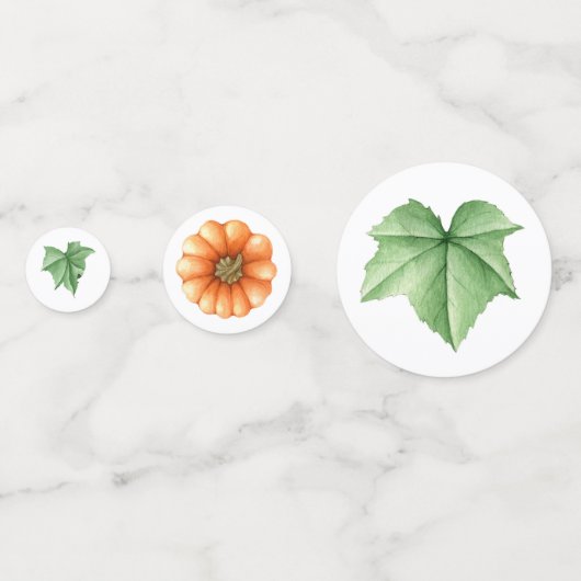 Waterverf Herfsttafel Scatter voor Herfst Confetti (Voorkanten)