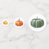 Waterverf Herfsttafel Scatter voor Herfst Confetti (Achterkanten)