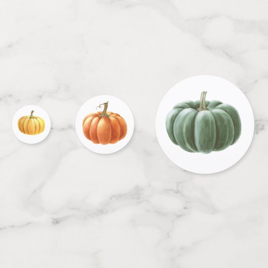 Waterverf Herfsttafel Scatter voor Herfst Confetti (Achterkanten)