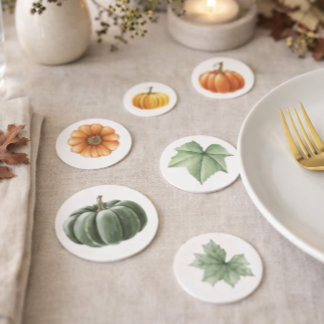 Waterverf Herfsttafel Scatter voor Herfst Confetti
