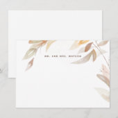 Waterverf herfsttak laat aangepaste posterijen ove notitiekaartje (Voorkant / Achterkant)