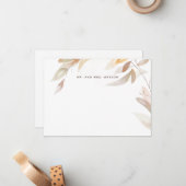 Waterverf herfsttak laat aangepaste posterijen ove notitiekaartje (Voorkant / Achterkant in situ)