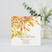 Waterverf herfstvakantie Thanksgiving Diner Kaart (Staand voorkant)