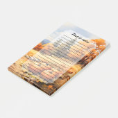 Waterverf Herfstweg Pompoen vallende bladeren Post-it® Notes (Schuin)