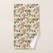 Waterverf Herhaal Bergboom Boho Monogram Bad Handdoek (Handdoek)