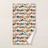 Waterverf Herhaal Bergen Boho Monogram Bad Handdoek (Handdoek)