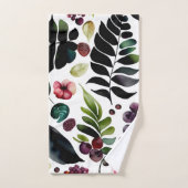 Waterverf herhaalbaar patroon van mooie bloemen bad handdoek (Handdoek)