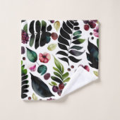 Waterverf herhaalbaar patroon van mooie bloemen bad handdoek (Wasdoekje)