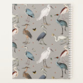 Waterverf Heron Vogel Egret Natuur Monogrammed Planner (Achterkant)