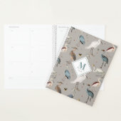 Waterverf Heron Vogel Egret Natuur Monogrammed Planner (Display)