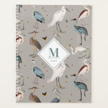 Waterverf Heron Vogel Egret Natuur Monogrammed