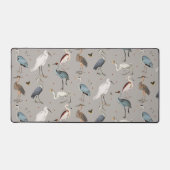 Waterverf Heron Vogel Egret Natuur Patroon Bureaumat (Voorkant)