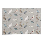 Waterverf Heron Vogel Egret Natuur Patroon Kussensloop (Voorkant-Rechts)