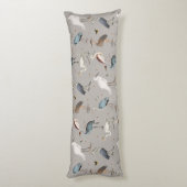 Waterverf Heron Vogel Egret Natuur Patroon Lichaamskussen (Achterkant (Verticaal))