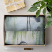 Waterverf Heron Weeping Willows Decoupage Tissuepapier (Geschenk)