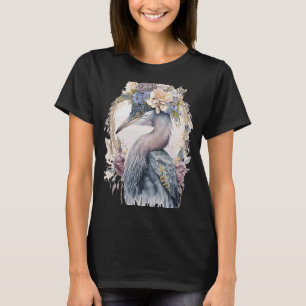 Waterverf Heron zoetwatervogel Vogelvogel C T-shirt