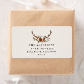 waterverf hert bloementerracotta modern elegant etiket (Insitu)