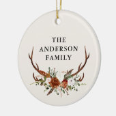 waterverf hert bloementerracotta modern elegant keramisch ornament (Links)