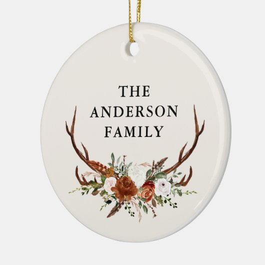 waterverf hert bloementerracotta modern elegant keramisch ornament (Links)