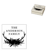 waterverf hert bloementerracotta modern elegant rubberstempel (Gestempeld)