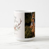 waterverf hert bloemenvrolijk kerstfeest koffiemok (Center)