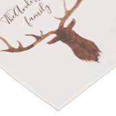 Waterverf hert en winter gebladerte tafel runner korte tafelloper (Hoek)