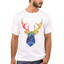 Waterverf hert T-Shirt