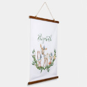 Waterverf herten baby hangend wandkleed (Gebogen)