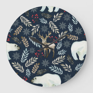 Waterverf Herten Beer Hand getrokken Grote Klok