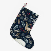 Waterverf Herten Beer Hand getrokken Kleine Kerstsok (Voorkant (Hangend))