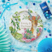 Waterverf Herten Bosgroen Feestelijke Benodigdhede Papieren Bordje (Feest)