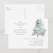 Waterverf Herten Bosviering van het Leven Briefkaart (Voorkant / Achterkant)