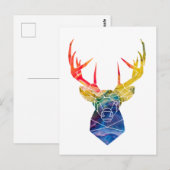 Waterverf herten briefkaart (Voorkant / Achterkant)