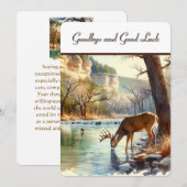 Waterverf herten dokter vaarwel plat dank je kaart (Voorkant / Achterkant)
