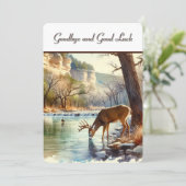 Waterverf herten dokter vaarwel plat dank je kaart (Staand voorkant)