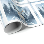 Waterverf herten en sneeuwdagen cadeaupapier (Rol Hoek)