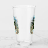 Waterverf Herten gepersonaliseerd Monogram Letter  Glas (Rechts)