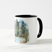 Waterverf Herten gepersonaliseerd Monogram Letter  Mok (Voorkant rechts)