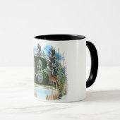 Waterverf Herten gepersonaliseerd Monogram Letter  Mok (Voorkant rechts)