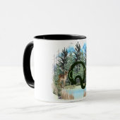 Waterverf Herten gepersonaliseerd Monogram Letter  Mok (Voorkant links)