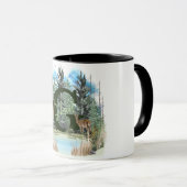 Waterverf Herten gepersonaliseerd Monogram Letter  Mok (Voorkant rechts)