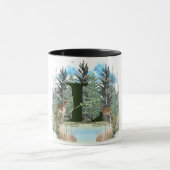 Waterverf Herten gepersonaliseerd Monogram Letter  Mok (Midden)