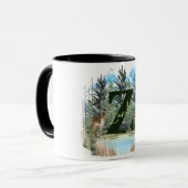 Waterverf Herten Gepersonaliseerd Monogram Letter  Mok (Voorkant links)