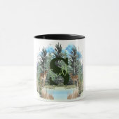 Waterverf Herten gepersonaliseerde Monogram Letter Mok (Midden)