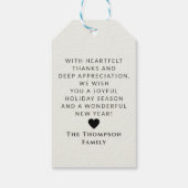 Waterverf herten gepersonaliseerde rendier kerst cadeaulabel (Achterkant)